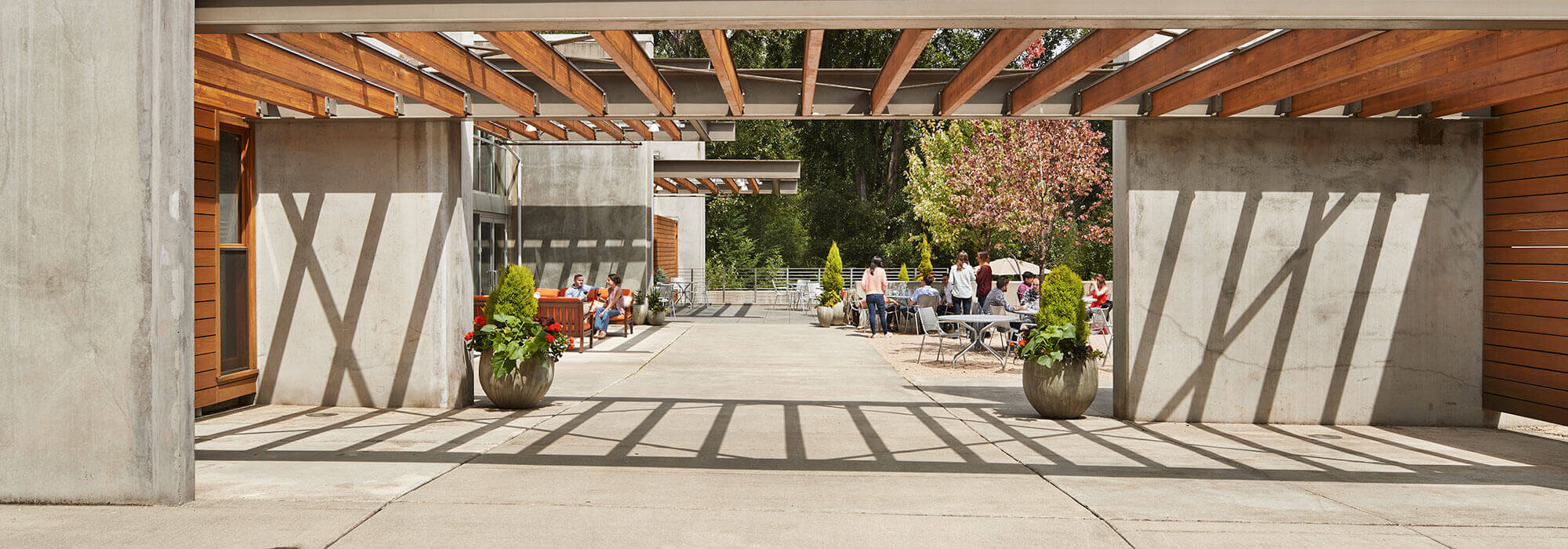 Exterior of the Novelty Hill-Januik Winery in Woodinville Washington
