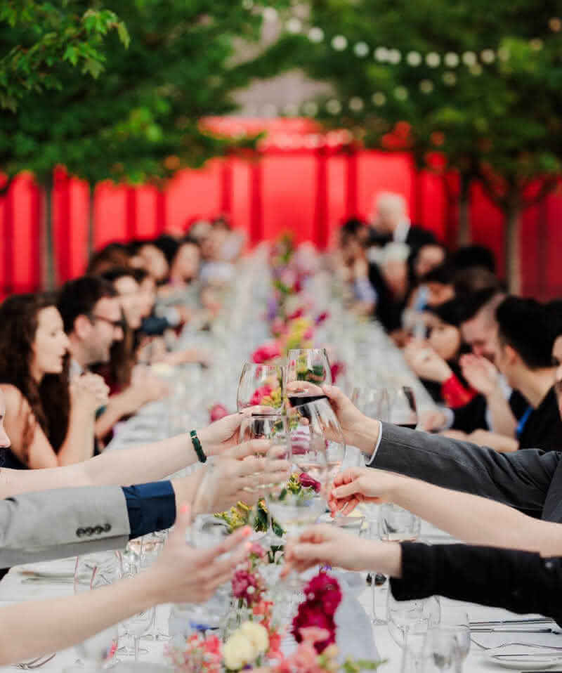 Wedding reception with wine at Novelty Hill and Januik wineries