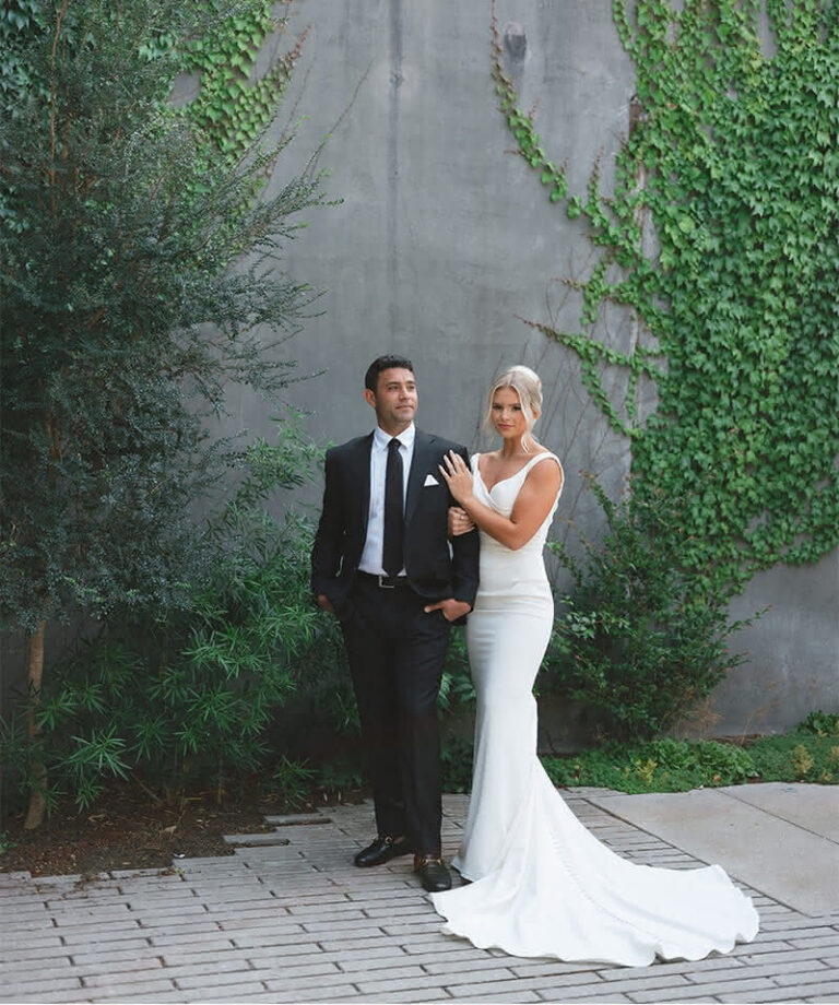Bride and groom at their wedding at Novelty Hill and Januik wineries